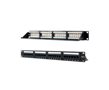 PATCH PANEL 24 PORT RJ45 CAT.6A UTP 19" 1U DUAL IDC NANOCABLE