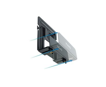 SOPORTE DE PARED UNIVERSAL PARA ROUTER/MINIPC/REPRODUCTOR MULTIMEDIA NEGRO