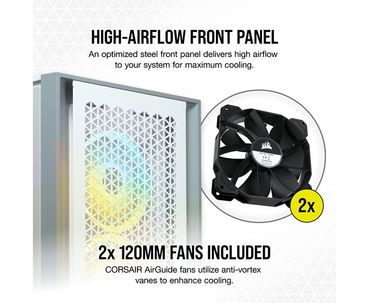 CAJA SEMITORRE ATX 4000D AIRFLOW TG WHITE CORSAIR