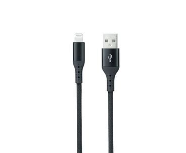 CABLE LIGHTING A USB 2.0 1 M NEGRO MALLADO NANOCABLE