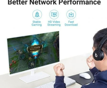 CABLE DE RED LATIGUILLO RJ45 UTP CAT6A 10 M NEGRO VENTION