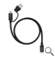 CABLE USB-C+USB-A/M - USB-C/M 0.5 M NANOCABLE